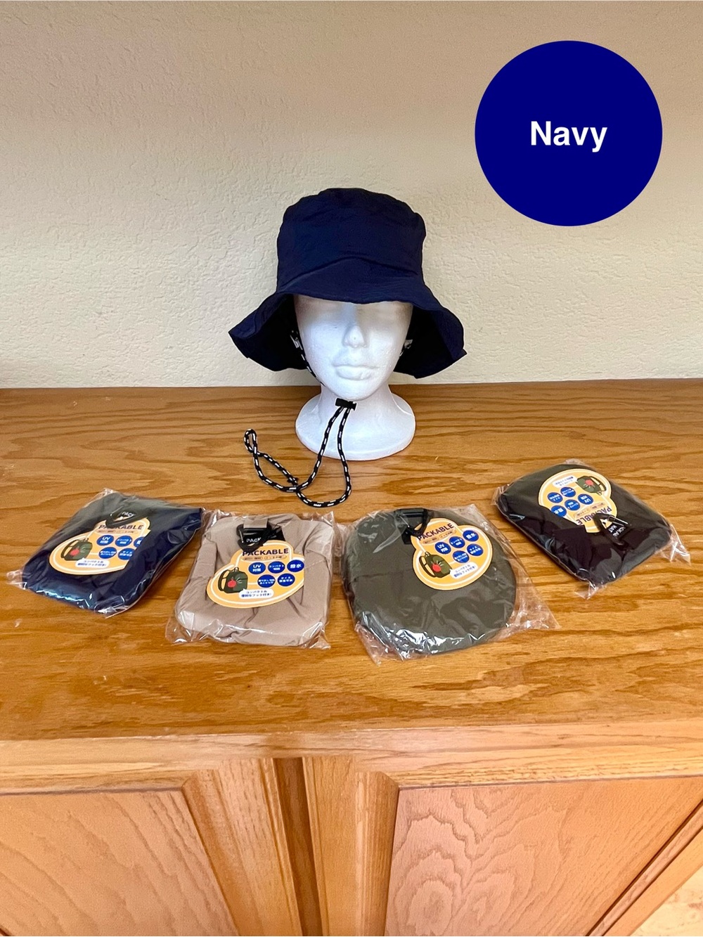 Packable Bucket Hat - Navy